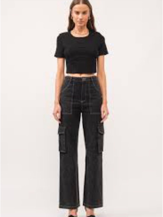 Zara Denim - Zara Cargo Jeans with Branded Waist Label
